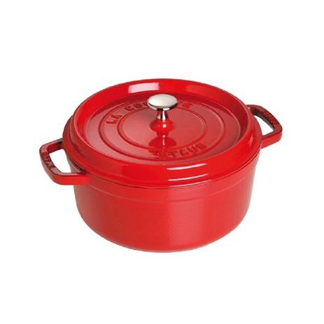 Caçarola redonda staub cereja - 24cm Menor preço em Caçarola redonda staub cereja - 24cm