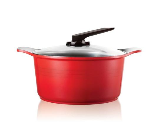 Caçarola Roichen Cerâmica com Tampa de Vidro - 28cm - 7L - Vermelha Menor preço em Caçarola Roichen Cerâmica com Tampa de Vidro - 28cm - 7L - Vermelha