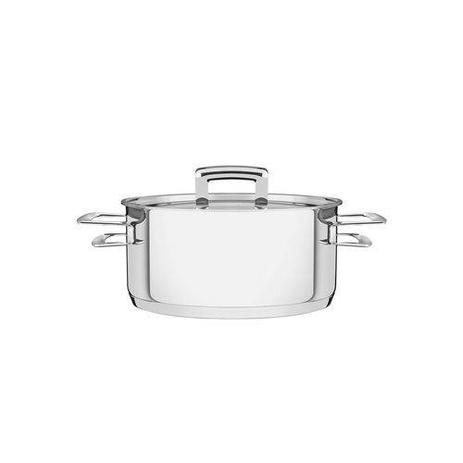 Caçarola Tramontina Brava Rasa Em Aço Inox Fundo Triplo Com Tampa Plana E Alças 20 Cm 2,9 L Menor preço em Caçarola Tramontina Brava Rasa Em Aço Inox Fundo Triplo Com Tampa Plana E Alças 20 Cm 2,9 L
