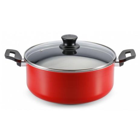 Caçarola Vermelha Com Tampa de Vidro 22cm Magnific Panelux Menor preço em Caçarola Vermelha Com Tampa de Vidro 22cm Magnific Panelux