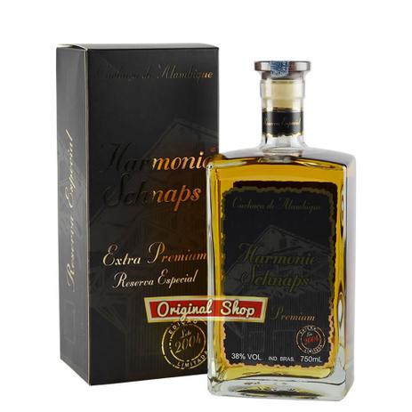 Cachaça Harmonie Schnaps extra premium 750ml Menor preço em Cachaça Harmonie Schnaps extra premium 750ml