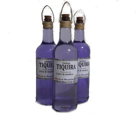 Menor preço em Cachaça Tiquira Kit 3 unid 970ml Cachaça Azul do Maranhão