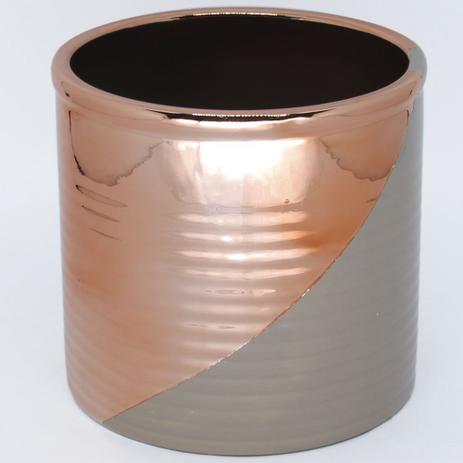 Cachepô Vaso Cerâmica Juliette 15cm Marrom e Cobre HomeCo Menor preço em Cachepô Vaso Cerâmica Juliette 15cm Marrom e Cobre HomeCo