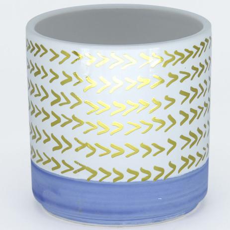 Cachepô Vaso Cerâmica Sarandi 10cm Azul com Dourado HomeCo é ruim? Cachepô Vaso Cerâmica Sarandi 10cm Azul com Dourado HomeCo é boa?