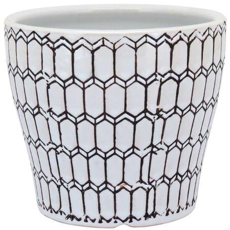 Cachepot Vaso Cerâmica Serafim Losango Cachepô 14x12,5cm - Homeco Menor preço em Cachepot Vaso Cerâmica Serafim Losango Cachepô 14x12,5cm - Homeco