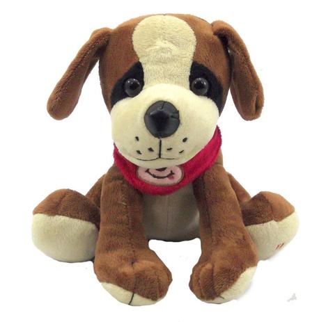 Cachorro Pelúcia Dog 22 cm som Marrom - Bbr Menor preço em Cachorro Pelúcia Dog 22 cm som Marrom - Bbr