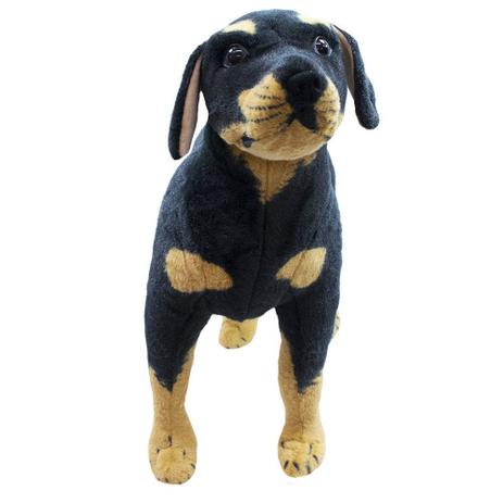 Cachorro Rottweiler Realista 68cm - Pelúcia - Village Menor preço em Cachorro Rottweiler Realista 68cm - Pelúcia - Village