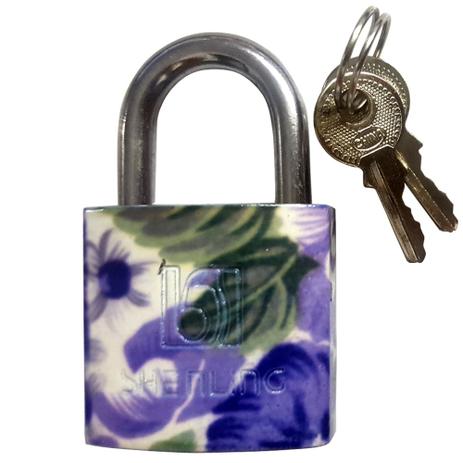 Cadeado 25mm Estampado Modelos 2 Chaves Simples Shenling Padloc - Shenling padlock Menor preço em Cadeado 25mm Estampado Modelos 2 Chaves Simples Shenling Padloc - Shenling padlock