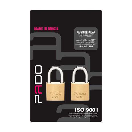 Cadeado com chave 30mm E-30 2 peças bronze Pado Menor preço em Cadeado com chave 30mm E-30 2 peças bronze Pado