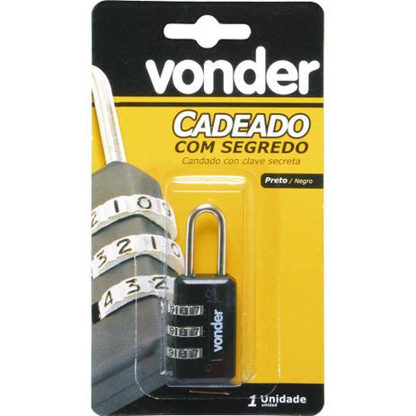 Cadeado com segredo 20mm preto 3 combinações - Vonder Menor preço em Cadeado com segredo 20mm preto 3 combinações - Vonder