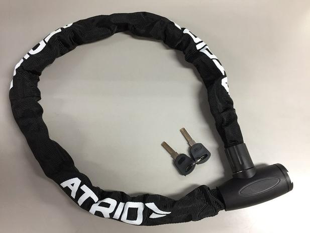 Cadeado de Corrente com Chave para Bike 8mm de Espessura 100cm de Comprimento e Revestimento em Poliéster Preto Atrio - BI098 Menor preço em Cadeado de Corrente com Chave para Bike 8mm de Espessura 100cm de Comprimento e Revestimento em Poliéster Preto Atrio - BI098