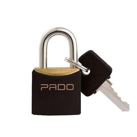 Cadeado de latão 20 mm preto (Preto) - Pado Menor preço em Cadeado de latão 20 mm preto (Preto) - Pado