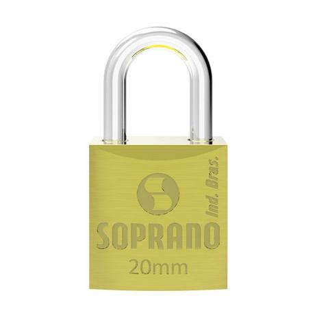 Cadeado de Zamac S20 Latonado Soprano Menor preço em Cadeado de Zamac S20 Latonado Soprano