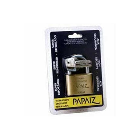 Cadeado em Latão Clássica Tetra-Chave 70mm - Papaiz Menor preço em Cadeado em Latão Clássica Tetra-Chave 70mm - Papaiz