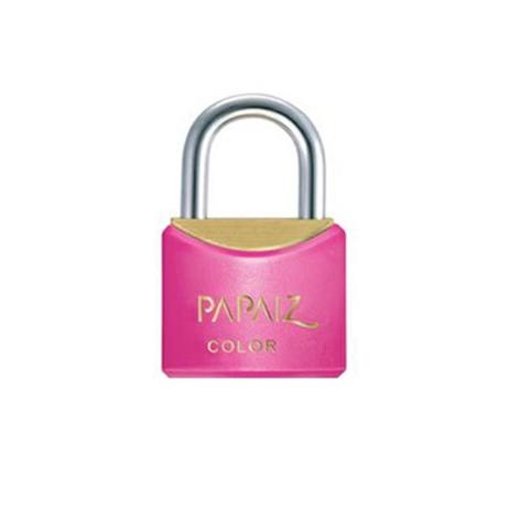 Cadeado em Latão Color Line 20mm Rosa - Papaiz Menor preço em Cadeado em Latão Color Line 20mm Rosa - Papaiz