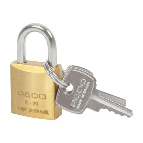 Cadeado em Latão E-20mm Pado Menor preço em Cadeado em Latão E-20mm Pado