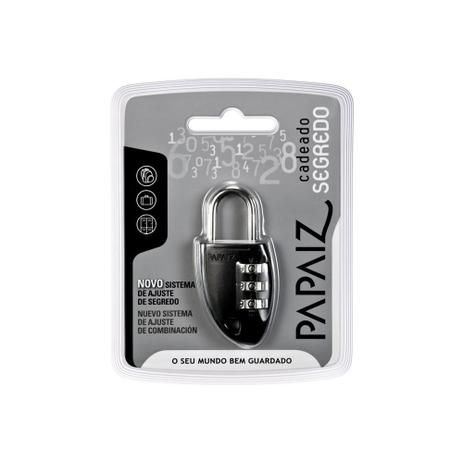 Cadeado em Zamac Segredo 35mm Preto - Papaiz Menor preço em Cadeado em Zamac Segredo 35mm Preto - Papaiz
