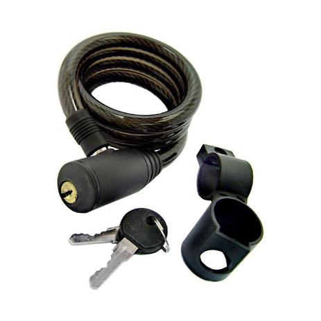 Cadeado espiral Zoli p/ bicicleta 1mx12mm c/ chave e suporte Menor preço em Cadeado espiral Zoli p/ bicicleta 1mx12mm c/ chave e suporte