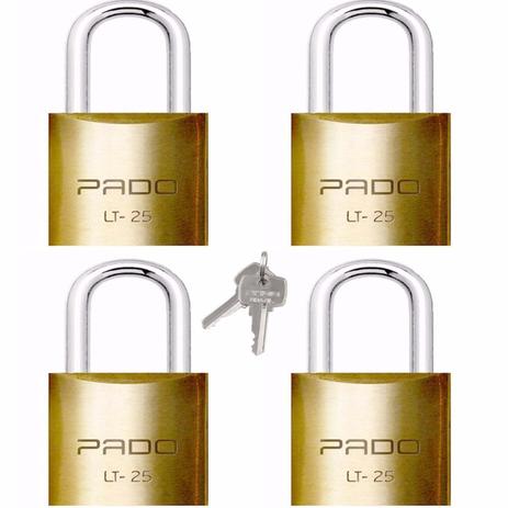 Cadeado Pado 25mm Mesmo Segredo Com 4 Unidades E-25 Menor preço em Cadeado Pado 25mm Mesmo Segredo Com 4 Unidades E-25