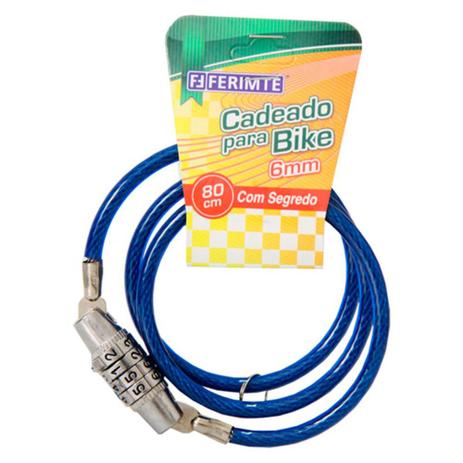 Cadeado para bicicleta 80 cm com segredo - LC637 - Ferimte Menor preço em Cadeado para bicicleta 80 cm com segredo - LC637 - Ferimte