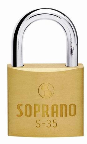 Cadeado Soprano S35 latão 35mm Menor preço em Cadeado Soprano S35 latão 35mm