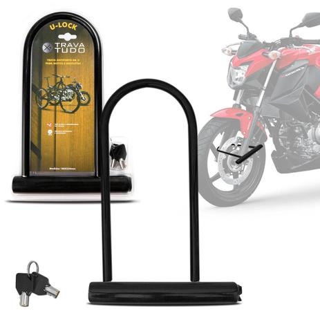 Cadeado U-Lock para Bicicleta e Moto Universal Trava Segurança Antifurto Preto com Chaves - Trava tudo Menor preço em Cadeado U-Lock para Bicicleta e Moto Universal Trava Segurança Antifurto Preto com Chaves - Trava tudo