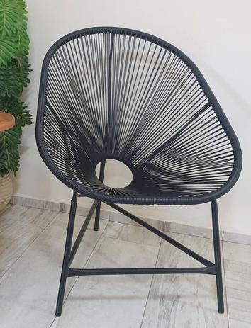 Cadeira Acapulco Preta - Mil e Um Decorações Menor preço em Cadeira Acapulco Preta - Mil e Um Decorações