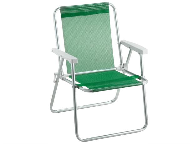 Cadeira Alta Aluminio Beach Premium Verde - AMVC Menor preço em Cadeira Alta Aluminio Beach Premium Verde - AMVC