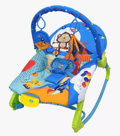 Cadeira cadeirinha descanso musical com balanço azul rocker - Color baby Menor preço em Cadeira cadeirinha descanso musical com balanço azul rocker - Color baby