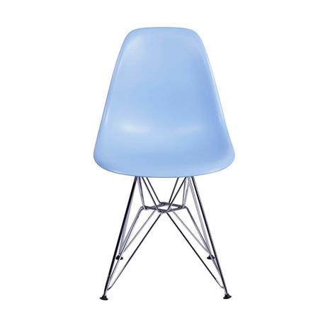 Menor preço em Cadeira Charles Eames Polipropileno Com Base Metal - Azul - Tommy Design