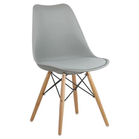 Cadeira Cinza Claro Charles Eames Dsw Soft Wood em PP - Moveis Mgm Menor preço em Cadeira Cinza Claro Charles Eames Dsw Soft Wood em PP - Moveis Mgm