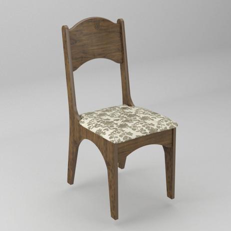 Cadeira com Assento Estofado CA18 Dalla Costa Nobre/Floral Claro Menor preço em Cadeira com Assento Estofado CA18 Dalla Costa Nobre/Floral Claro