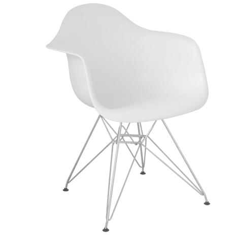 Menor preço em Cadeira Com Braço Eames Eiffel Branca - Ecadeiras