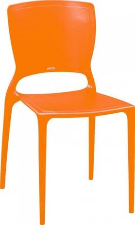 Cadeira com Encosto Fechado SOFIA SUMMA Verde Laranja Tramontina Menor preço em Cadeira com Encosto Fechado SOFIA SUMMA Verde Laranja Tramontina