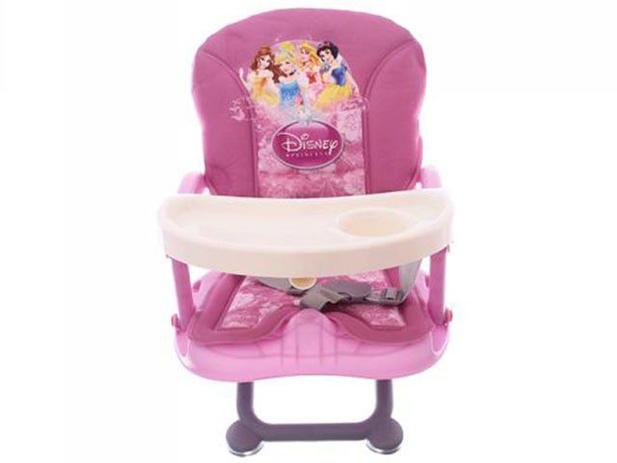 Cadeira de Alimentação Dican Disney Princesas - 3 Níveis de Altura Regulável p/Crianças até 15kg