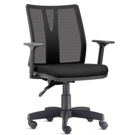 Cadeira de Escritório Diretor Giratória Executiva Addit Crepe Preto - Lyam Decor - Lymdecor Menor preço em Cadeira de Escritório Diretor Giratória Executiva Addit Crepe Preto - Lyam Decor - Lymdecor