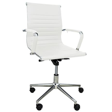 Cadeira de Escritório Eames Esteirinha Baixa Giratória - Branco - Casa Liba Menor preço em Cadeira de Escritório Eames Esteirinha Baixa Giratória - Branco - Casa Liba
