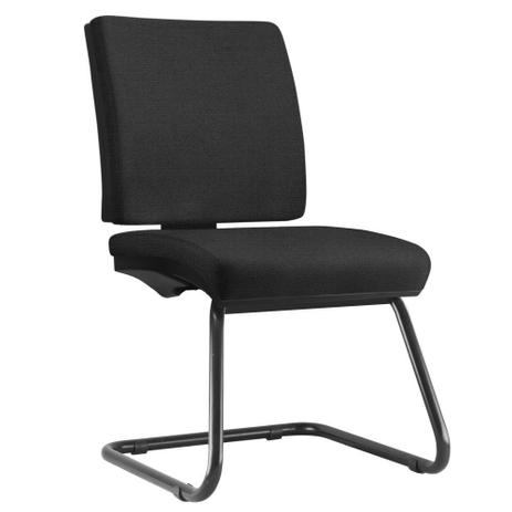 Menor preço em Cadeira de Escritório Fixa Executiva Simple Tecido Crepe Preto - Lyam Decor - Lymdecor