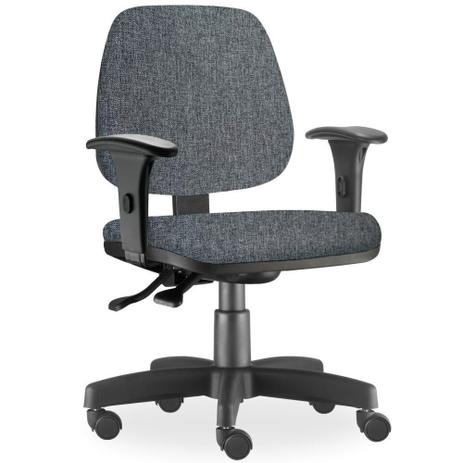 Cadeira de Escritório Giratória Executiva Ergonômica Job Linho Chumbo - Lyam Decor Menor preço em Cadeira de Escritório Giratória Executiva Ergonômica Job Linho Chumbo - Lyam Decor