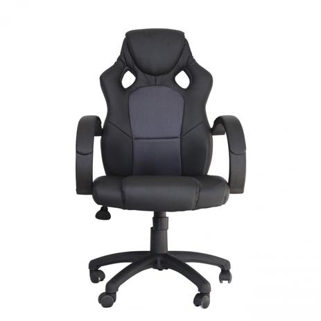 Cadeira de Escritório Office Racer Rivatti Preto/Cinza Menor preço em Cadeira de Escritório Office Racer Rivatti Preto/Cinza