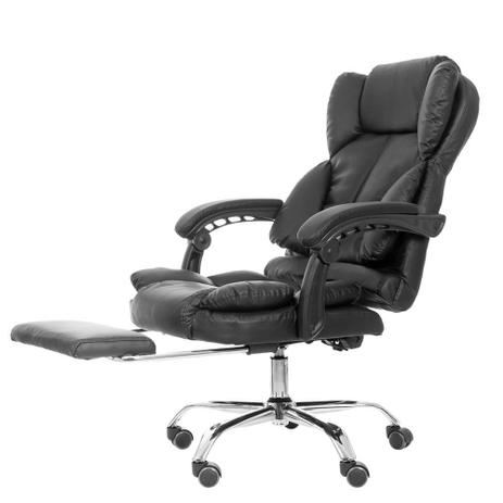 Cadeira De Escritório Poltrona Reclinável Preta Descanso Perna Kelter K-C353 é boa?