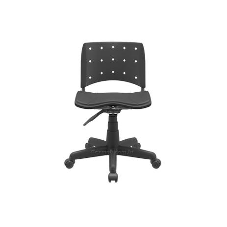 Cadeira de Escritório Secretária Ergoplax Giratória com Assento Estofado sem Braço - CE Preta - Plaxmetal Menor preço em Cadeira de Escritório Secretária Ergoplax Giratória com Assento Estofado sem Braço - CE Preta - Plaxmetal