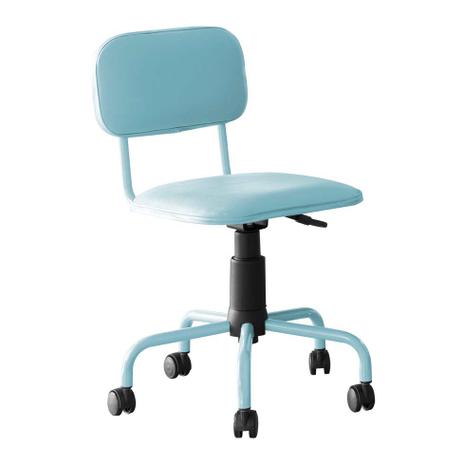 Cadeira de Escritório Secretária Giratória Color Pistão a Gás Corano Azul Claro - Mobly é boa?