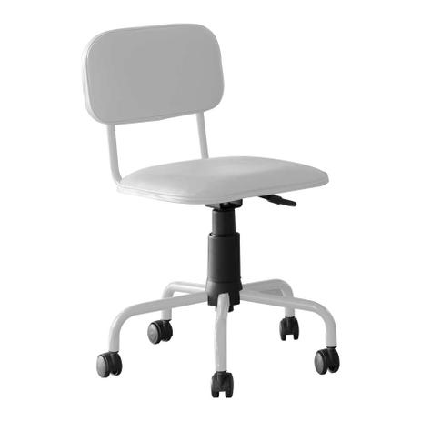 Cadeira de Escritório Secretária Giratória Color Pistão a Gás Corano Branco - Mobly é boa?