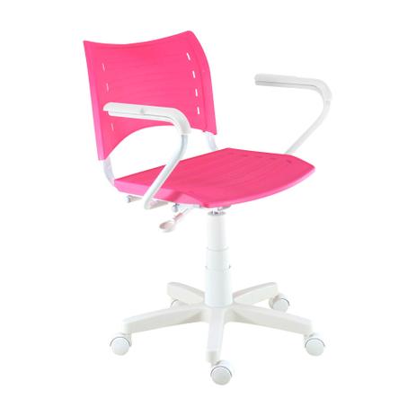 Cadeira de Escritório Secretária Giratória Evidence Branco e Rosa - Absolut Menor preço em Cadeira de Escritório Secretária Giratória Evidence Branco e Rosa - Absolut