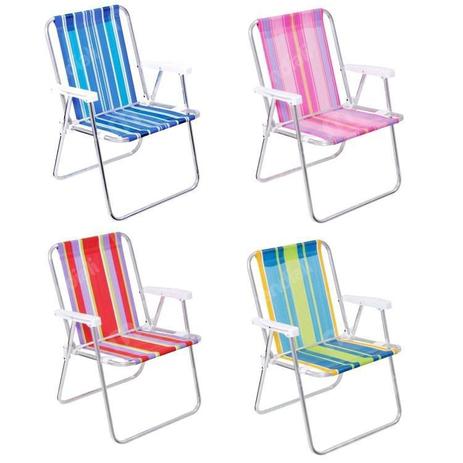 Cadeira de praia alta em aluminio - bel fix - Cadeira de Praia - Magazine  Luiza