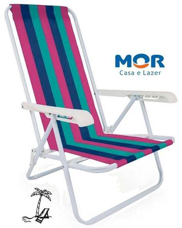 Cadeira De Praia Reclinável Aço Pintado Diversas Cores 4 Posições 100 Kg Mor é ruim? Cadeira De Praia Reclinável Aço Pintado Diversas Cores 4 Posições 100 Kg Mor é boa?