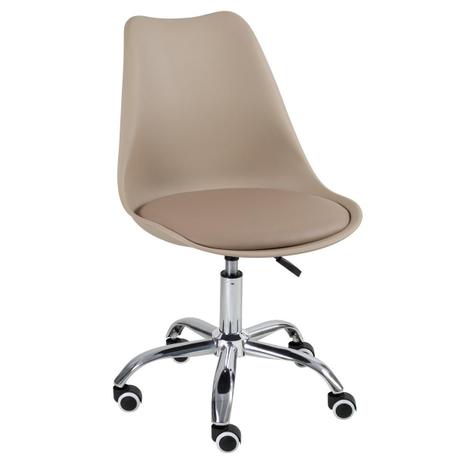 Cadeira de rodízios estofada Tulipa - Office - Escritório - Loft7 Menor preço em Cadeira de rodízios estofada Tulipa - Office - Escritório - Loft7
