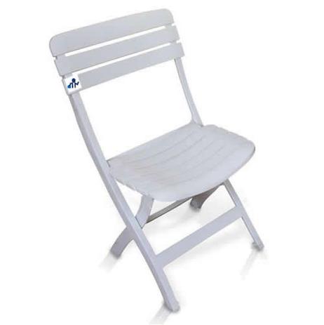 Cadeira Diamantina Plastica Dobravel Ripada Branco - Antares Menor preço em Cadeira Diamantina Plastica Dobravel Ripada Branco - Antares