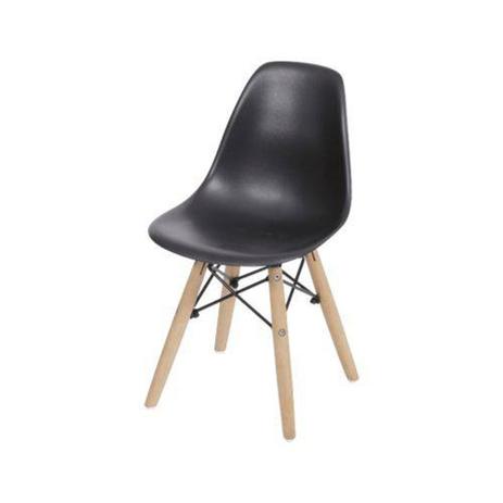 Cadeira Eames Infantil DKR Preto com Base em Madeira - Or design Menor preço em Cadeira Eames Infantil DKR Preto com Base em Madeira - Or design